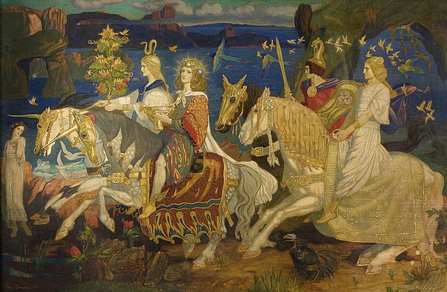 The Tuatha Dé Danann as depicted in John Duncan's "Riders of the Sidhe" (1911)